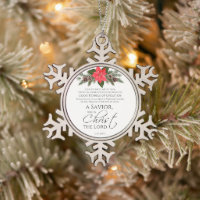 Luke 2:10-11 Poinsettia Christmas Seamless Pattern