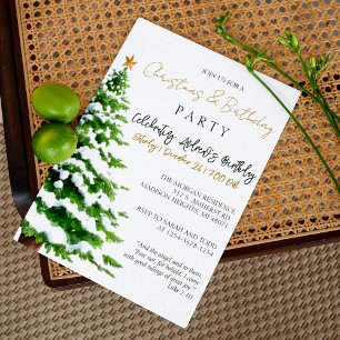 Luke 2:10 Christmas Tree & Birthday Party Invitation