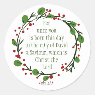 Rise Up and Pray Scripture Quote Classic Round Sticker