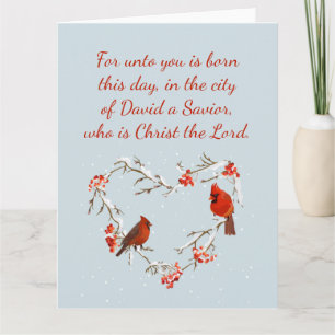 Luke 2:11 Scripture Christmas Bible Verse Blank Card