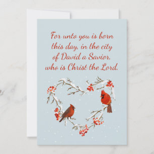 Luke 2:11 Scripture for Christmas Bible Verse Card