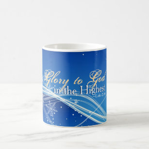 Luke 2:14 "Glory to God in the Highest" Christmas Coffee Mug