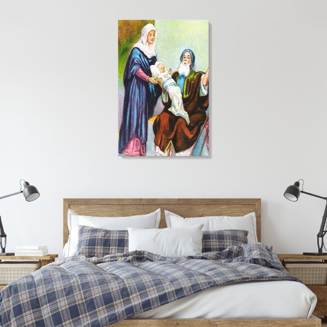 Luke 2:25-35 Simeon Sees God's Salvation canvas (Insitu(Bedroom))
