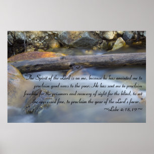 Luke 4:18-19 Poster