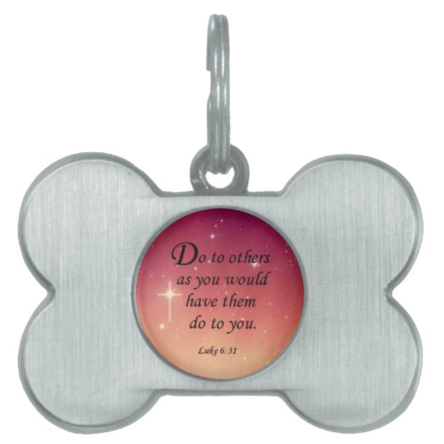 Luke 6:31 pet name tag (Front)