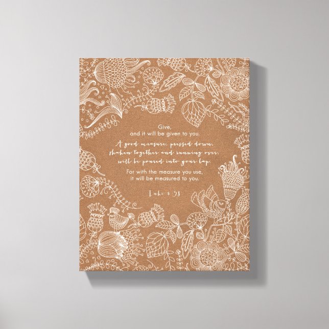 Luke 6:38 Canvas (Front)