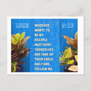 Luke 9:23 Scripture Postcard