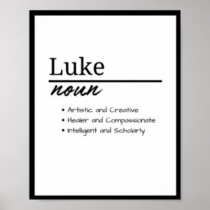 Luke, Boy Personalised Name Definition Poster