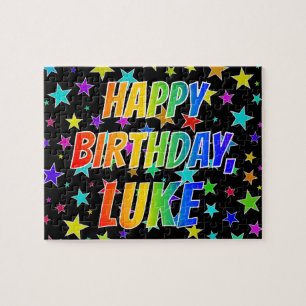 "LUKE" First Name, Fun "HAPPY BIRTHDAY" Jigsaw Puzzle