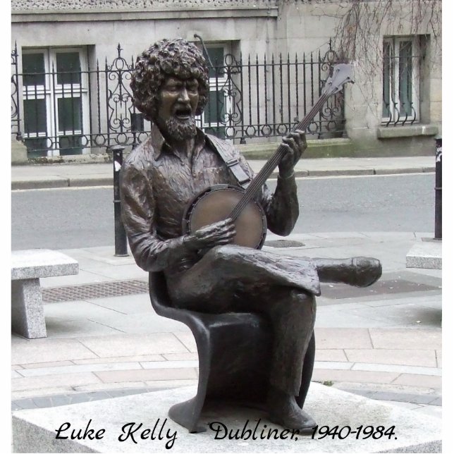 Luke Kelly Dubliners singer Ireland sculpture Standing Photo Sculpture (Front)