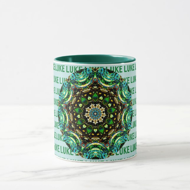 LUKE ~ Personalized Paua Shell Mug ~ (Center)