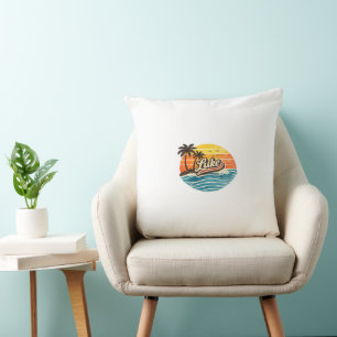 Luke Retro Sunset Name Design Cushion