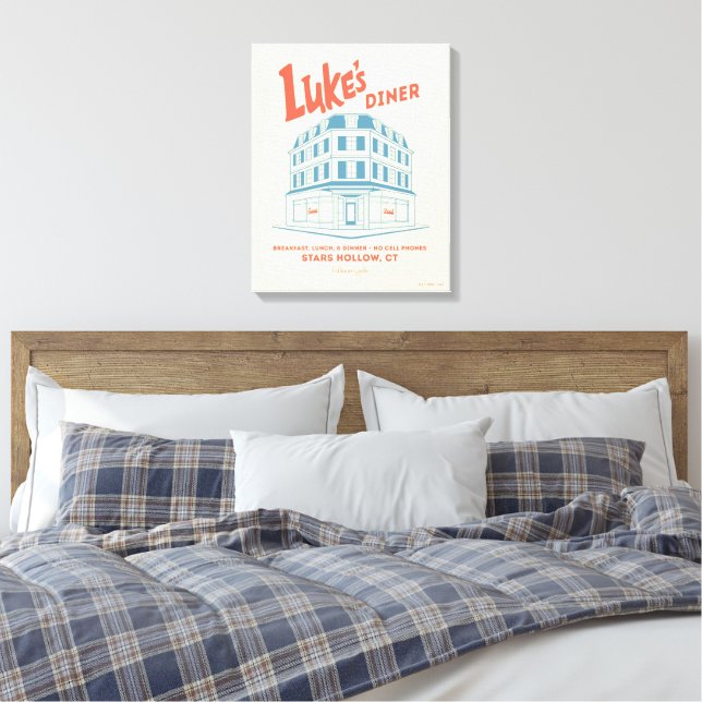Luke’s Diner Stars Hollow Design Canvas Print (Insitu(Bedroom))