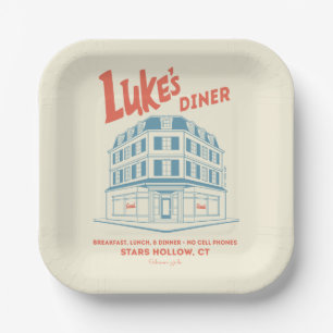 Luke’s Diner Stars Hollow Design Paper Plate