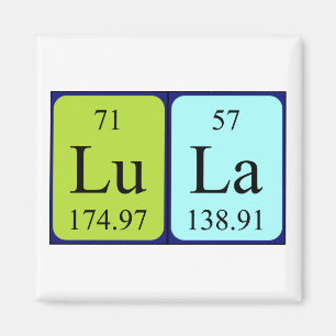 Lula periodic table name magnet