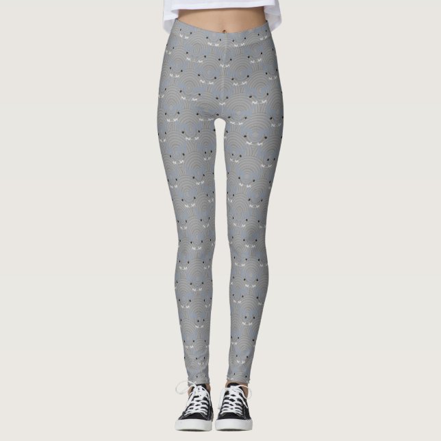 Lularoe Italian Greyhound Leggings in Grey (Front)