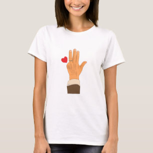 Lula's left hand and a heart T-Shirt