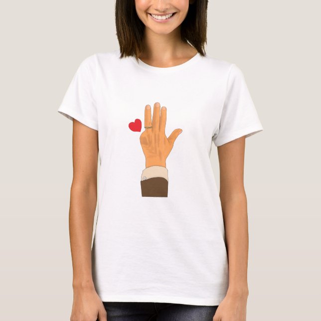 Lula's left hand and a heart T-Shirt (Front)