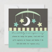 Lullaby Baby Stars and Moon Mobile Invitation (Back)