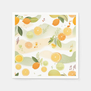 Lullaby in Citrus Grove Baby Shower Paper Napkins