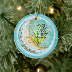 Lullaby Moon Ceramic Tree Decoration