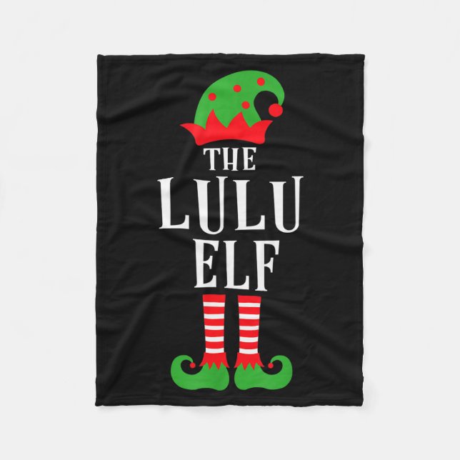 Lulu Elf Family Matching Group Christmas Gift Funn Fleece Blanket (Front)