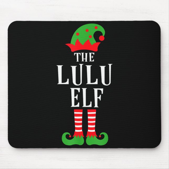 Lulu Elf Family Matching Group Christmas Gift Funn Mouse Mat (Front)