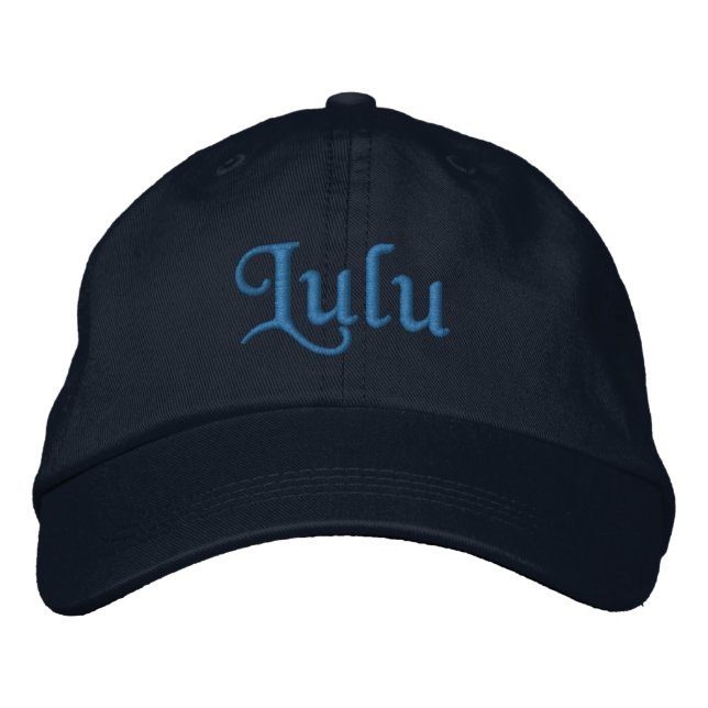 Lulu Personalised Embroidered Baseball Cap (Front)