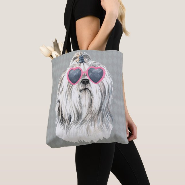 Lulu the Lhasa Tote Bag (Close Up)