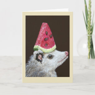 Lulu the opossum card