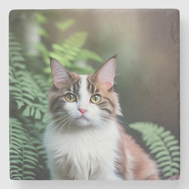 Lulu The Ragdoll Cat, Stone Coaster (Front)