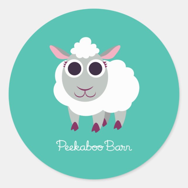 Lulu the Sheep Classic Round Sticker (Front)