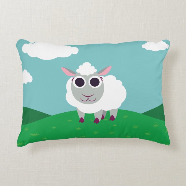 Lulu the Sheep Decorative Cushion (Front)