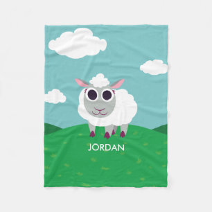Lulu the Sheep Fleece Blanket