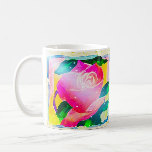 “Lulumama”  Star Beams Rose, Coffee Mug (Left)