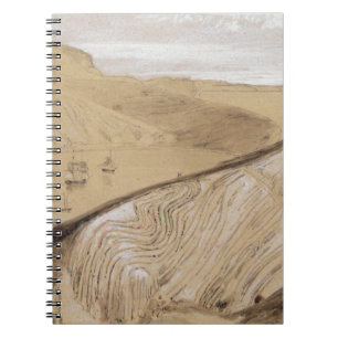 Lulworth Cove (w/c, gouache and graphite on beige Notebook