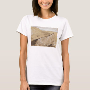 Lulworth Cove (w/c, gouache and graphite on beige T-Shirt
