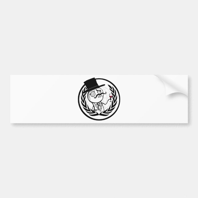 LulzSec Anonymous Logo Bumper Sticker (Front)