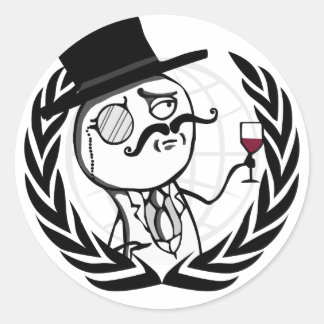 LulzSec Anonymous Logo Classic Round Sticker