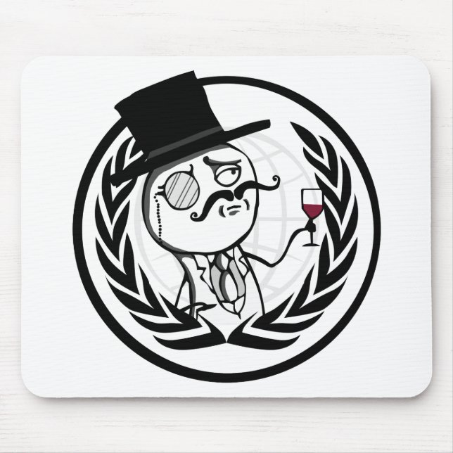 LulzSec Anonymous Logo Mouse Mat (Front)