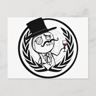 LulzSec Anonymous Logo Postcard