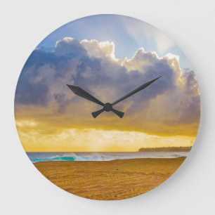 Lumahai Beach, Kauai, Hawaii Large Clock