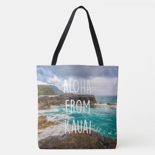 Lumaha'i Beach, Kauai, Hawaiian Beach Bag (Front)