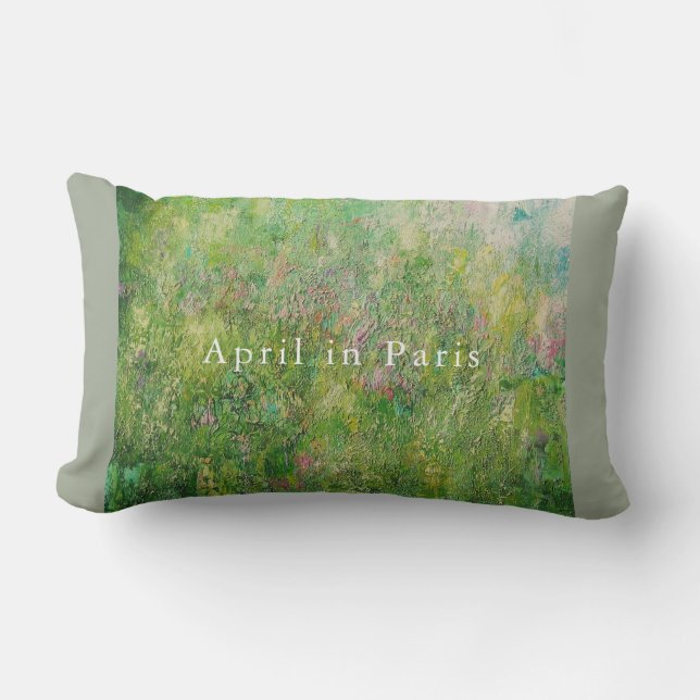 Lumbar Pillow: April in Paris Lumbar Cushion (Front)