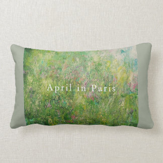 Lumbar Pillow: April in Paris Lumbar Cushion