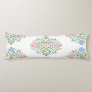Lumbar Pillow Blue Pink Green Floral Abstract