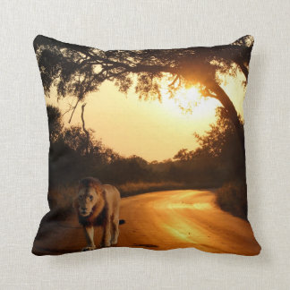 Lumbar Pillow - Lion on the Road