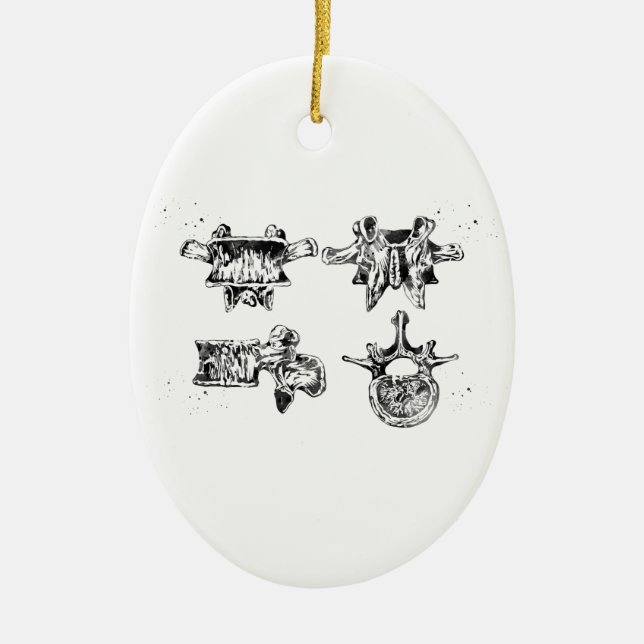 Lumbar spine structure ceramic tree decoration (Front)