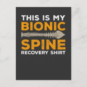 Lumbar Surgery Recovery Spinal Fusion Bionic Spine Postcard