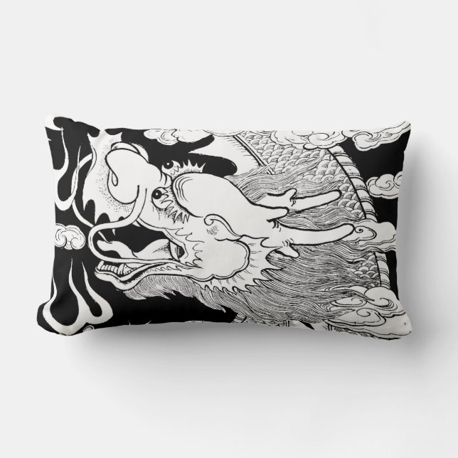 LUMBAR Throw Pillow WITH DRAGON (Front)